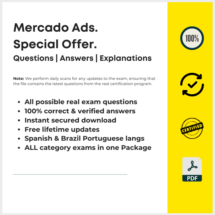 Mercado Ads All-Certification Bundle: 100% Verified Questions & Answers