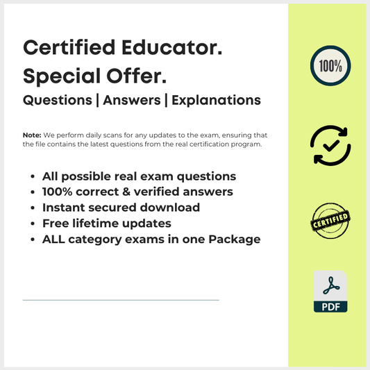 Google Certified Educator All-Certification Bundle: 100% Verified Questions & Answers